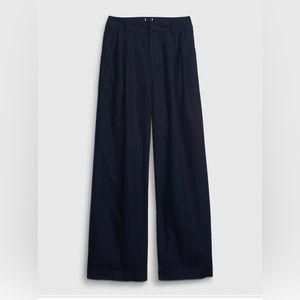 Gap Linen and Cotton Wide Leg/High Waist Pant-size 10. NWT. Navy Blue